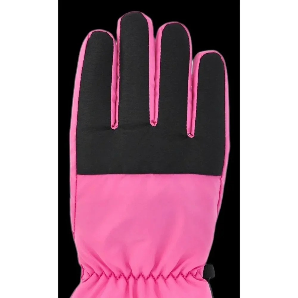 Ozark Trail Girls Gloves Water Resistant SIZE S-M Pink Black Ski NEW